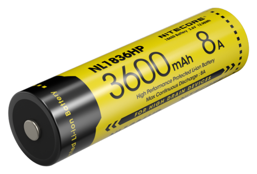 Accus Li-ion 18650 High discharge - 3600mAh - 3,6V - 12,9Wh