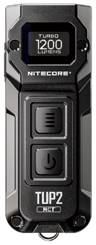 Lampe porte-clés TUP2 Noire - 1200Lm - Dim : 70mm x 27mm x 30mm