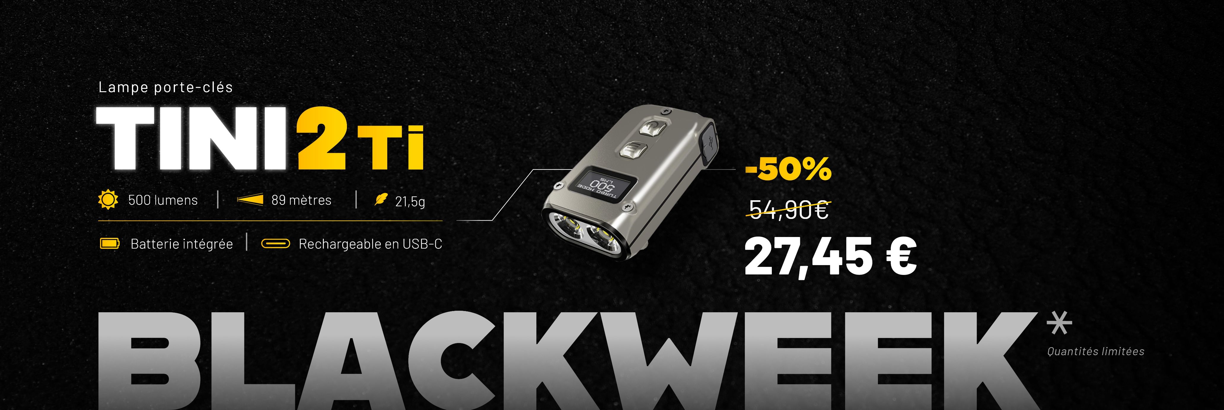 Semaine Black Week : profitez de produits nitecore  petits prix !